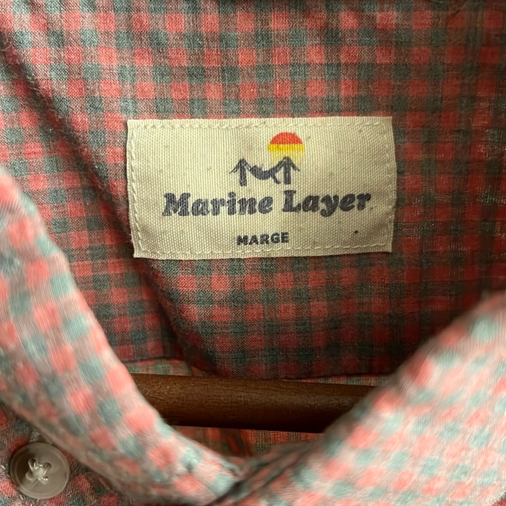 Men’s size “Marge” (in between medium and large) casual gingham